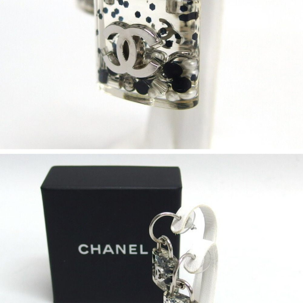 CHANEL White Logo Earrings - Picture 4 of 11